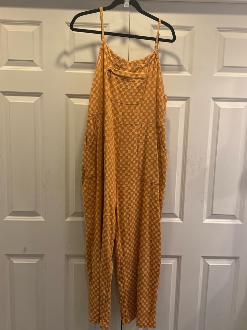 Roark Mustard Yellow Check Midi Dress